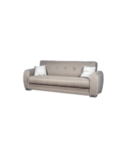 Divano letto 'ermes' in tessuto grigio, 224x85x87 cm